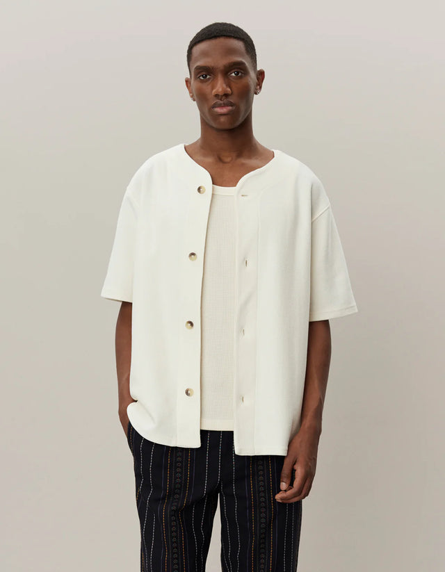 Les Deux Barry Baseball Jersey SS Shirt Light Ivory