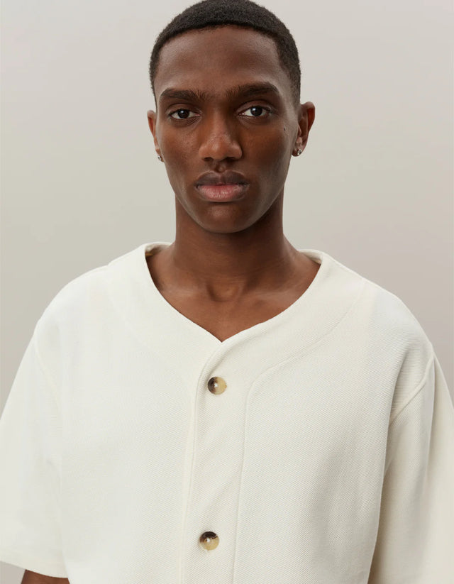 Les Deux Barry Baseball Jersey SS Shirt Light Ivory