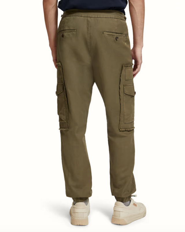 Scotch & Soda Dyed Cargo Jogger Army