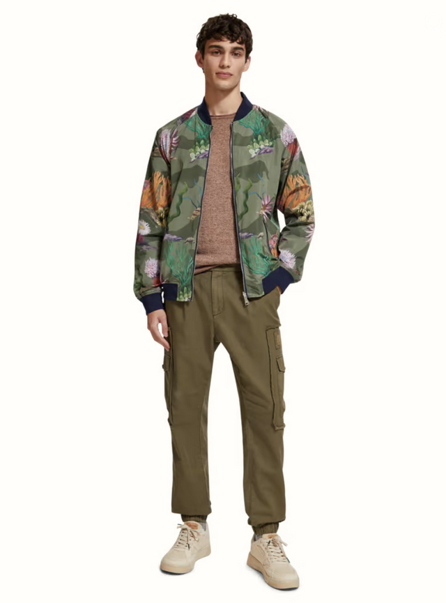 Scotch & Soda Dyed Cargo Jogger Army