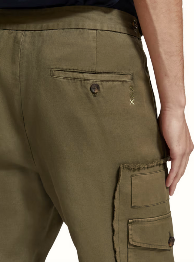 Scotch & Soda Dyed Cargo Jogger Army