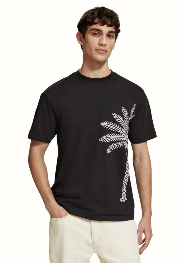 Scotch & Soda Palm Tree Embroidery T-Shirt