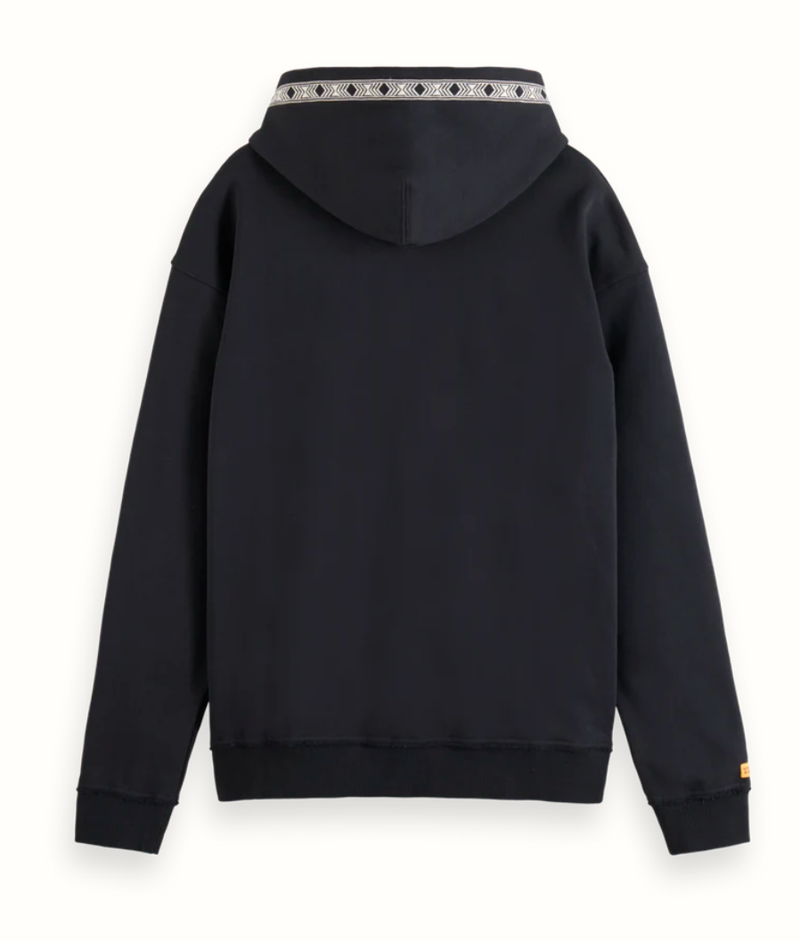 “Scotch & Soda” パームツリー刺繍フーディー Black Scotch & Soda” パームツリー刺繍フーディー Black (Scotch