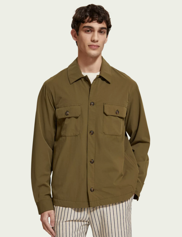 Scotch & Soda Utility Overshirt Algae
