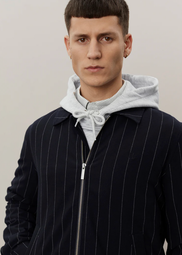 Les Deux Como Coach Twill Pinstripe Jacket