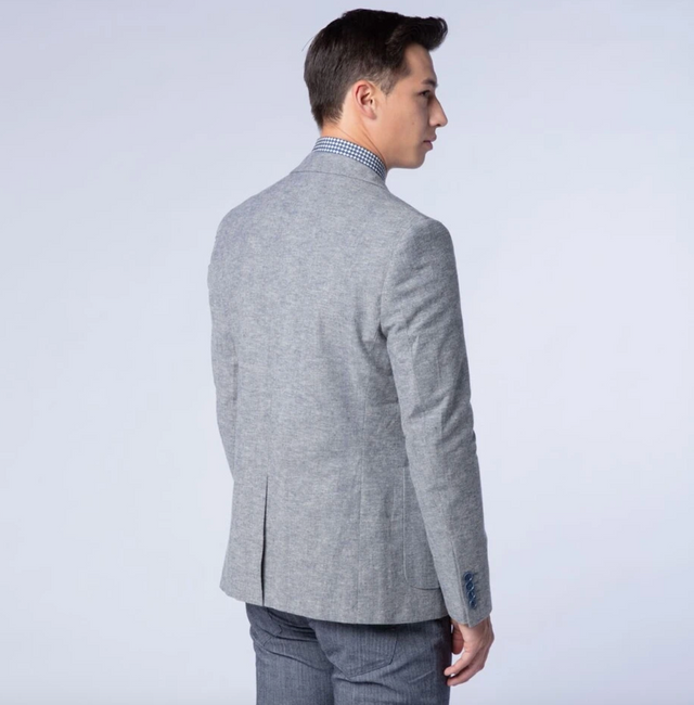 Serge Blanco Simon Linen Blazer Grey
