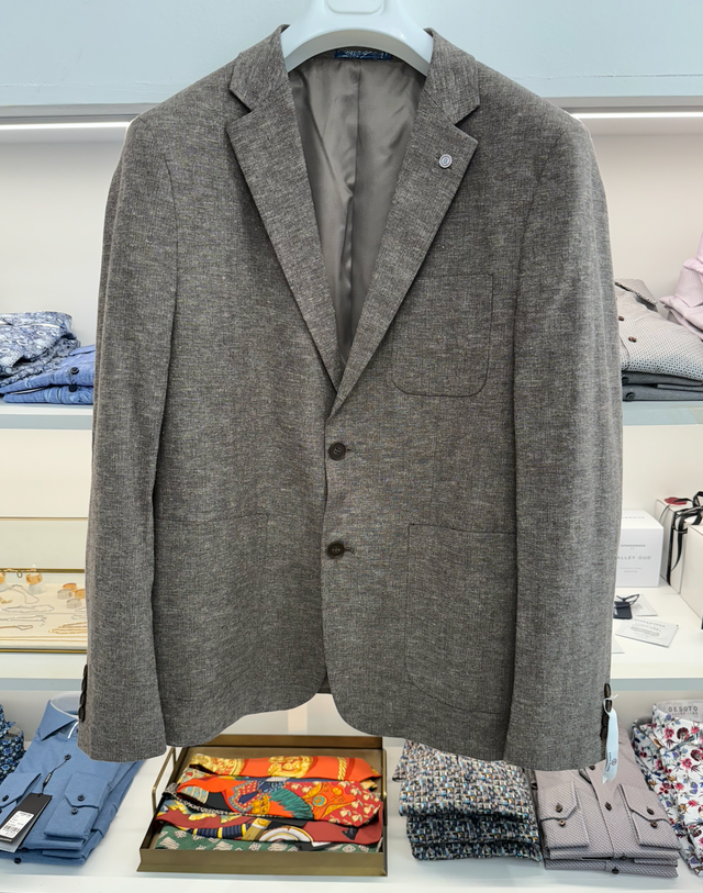 Serge Blanco Simon Linen Blazer Grey