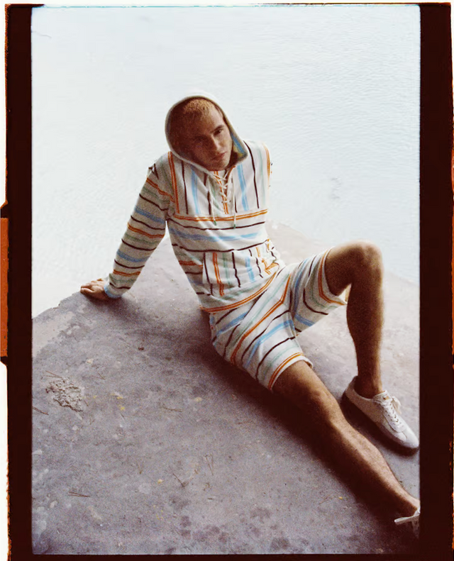Scotch & Soda Towelling Striped Hoodie