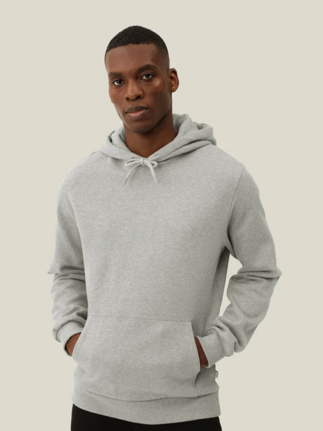 Les Deux Norregard Tonal Hoodie Grey Melange