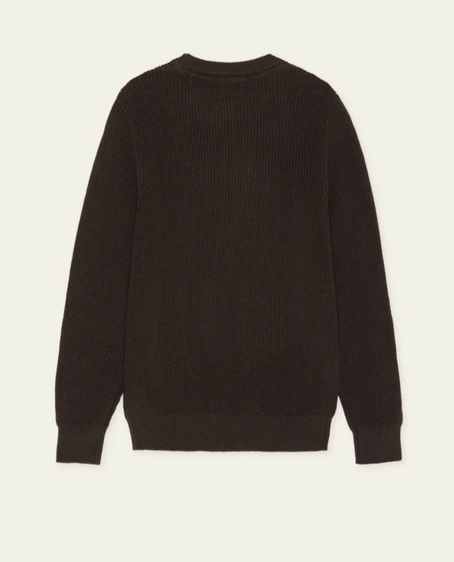 Les Deux Ribbed Crewneck Knit Brown