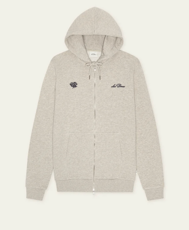 Les Deux Zipper Hoodie Light Sand Melange