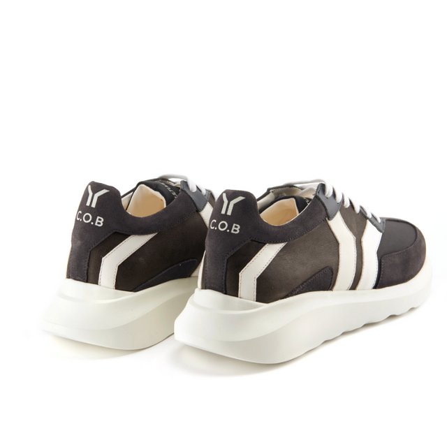 Culture of Brave Free Soul Mens Low Cut Leather Sneaker in Charcoal