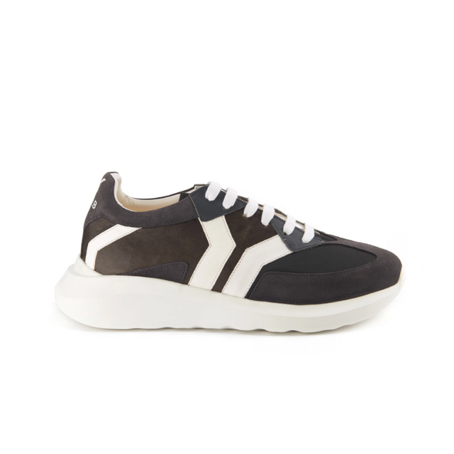Culture of Brave Free Soul Mens Low Cut Leather Sneaker in Charcoal