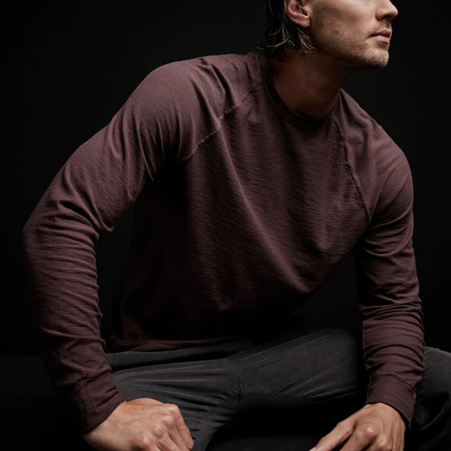 James Perse Reverse Slub Jersey Raglan Crew