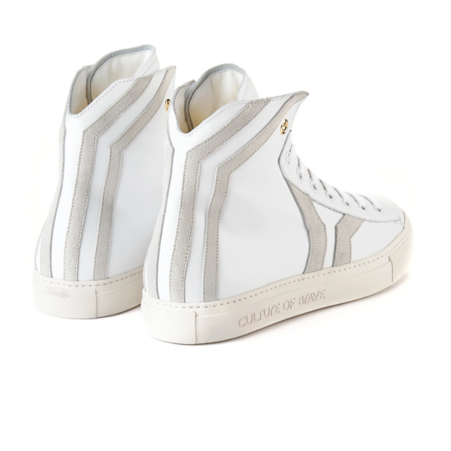 Culture of Brave Resilient Mid Cut White Leather Sneaker
