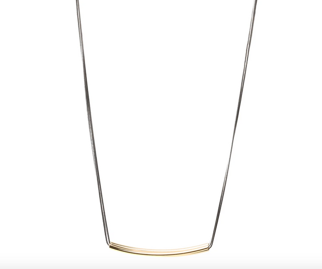 Atelium Three Strand Mixed Metal Necklace