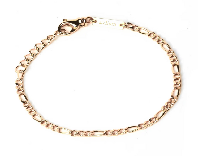 Atelium 3.0mm 18K Gold Fiagro Chain Bracelet
