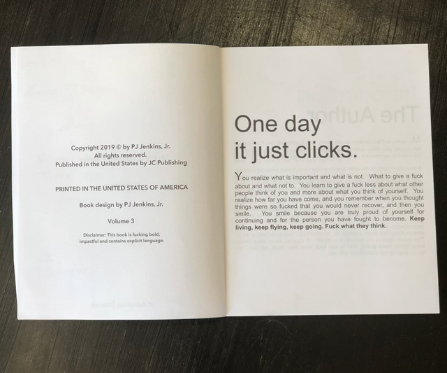 Fu*k What They Think Book By PJ Jenkins Jr.