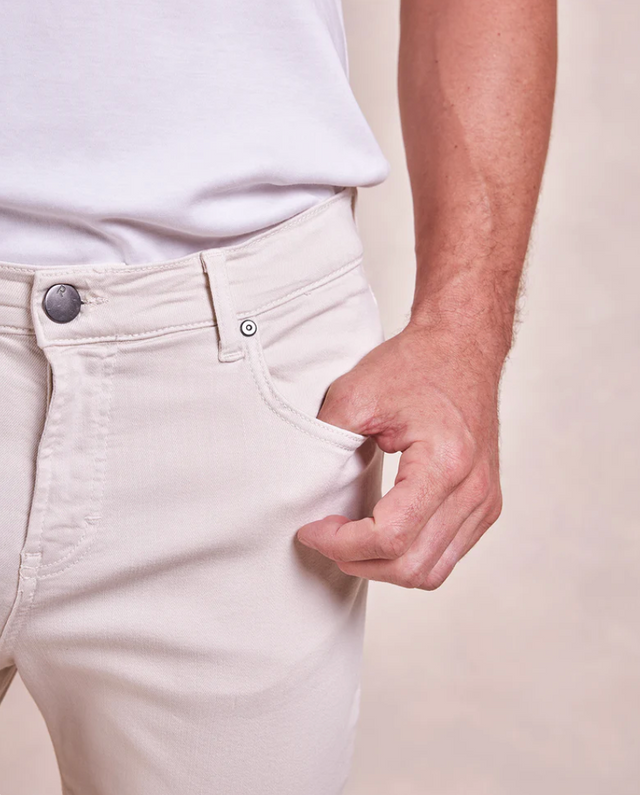Rye 51 French Twill Stretch 5-Pocket Pant Off White