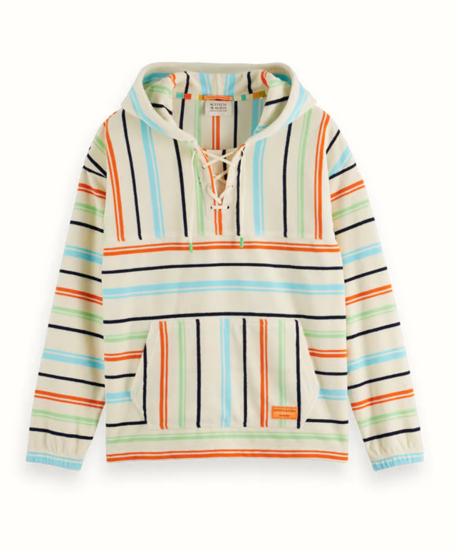 Scotch & Soda Towelling Striped Hoodie