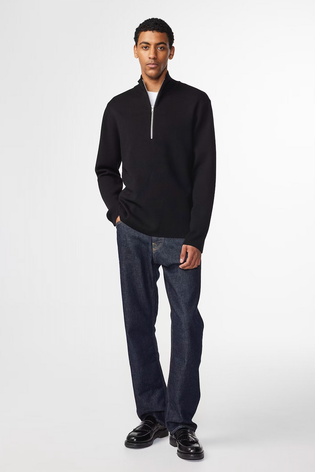 NN.07 Harald Wool Blend Half Zip Sweater