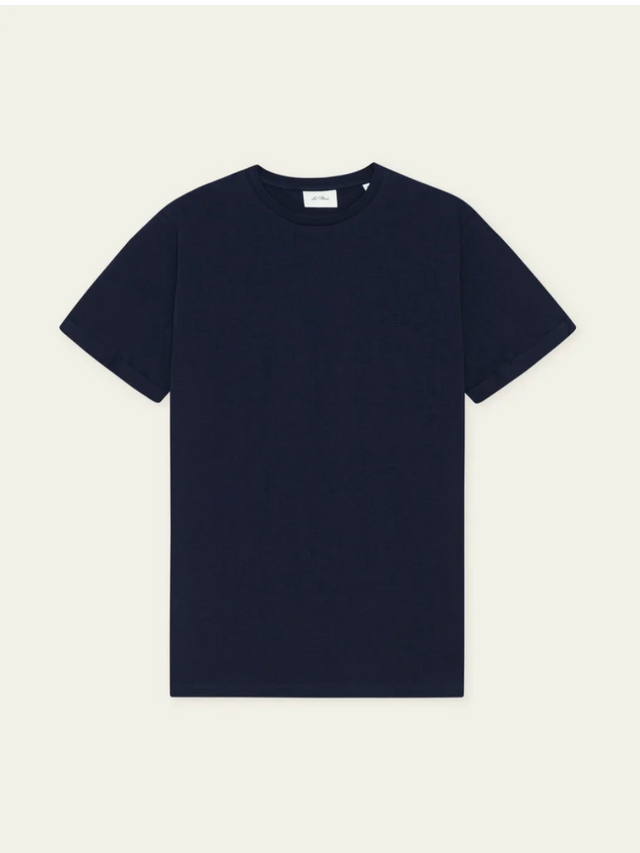 Les Deux Norregard Tonal T-Shirt Dark Navy
