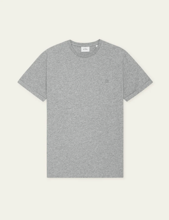 Les Deux Norregard Tonal T-Shirt Grey Melange