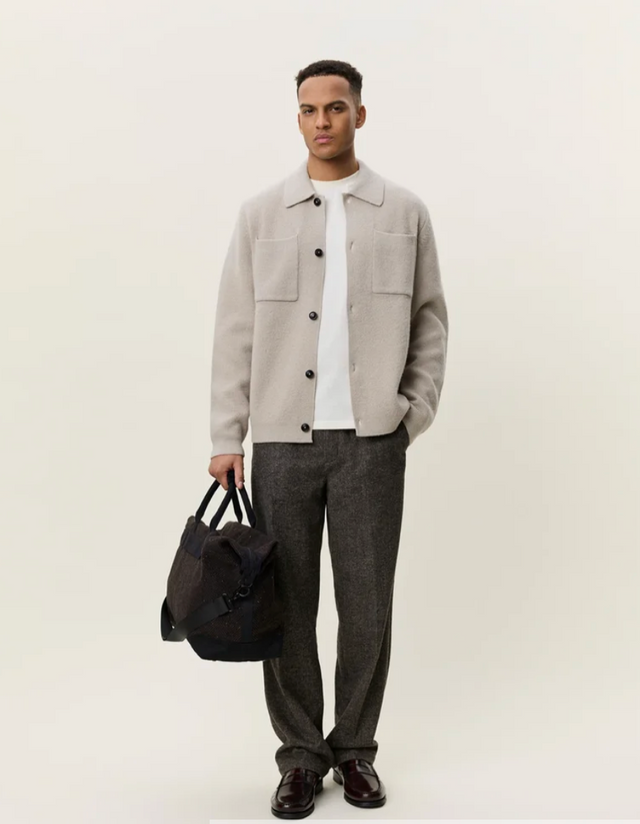 Les Deux Milano Knit Overshirt Light Sand