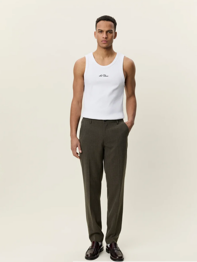 Les Deux Como Reg Suit Pants Olive Night