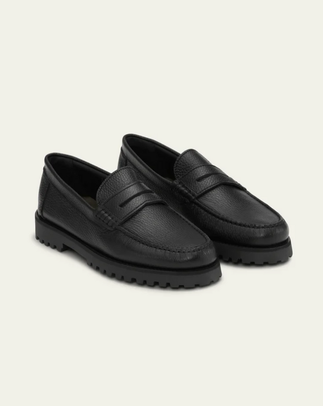 Les Deux Grain Leather Loafer