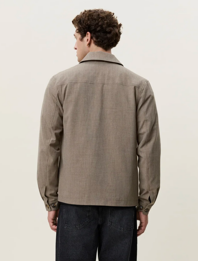 Les Deux Como Hybrid Jacket Dark Sand Melange