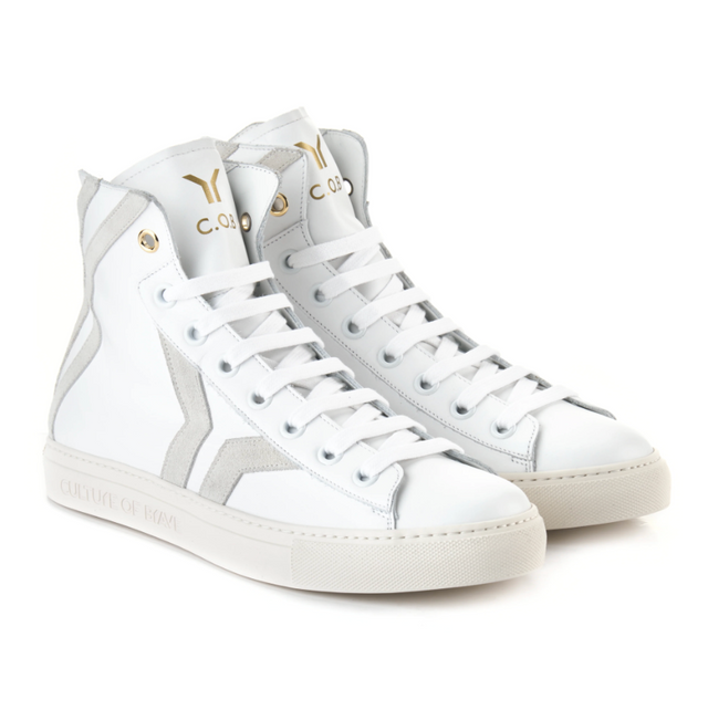 Culture of Brave Resilient Mid Cut White Leather Sneaker