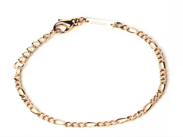 Atelium 3.0mm 18K Gold Fiagro Chain Bracelet