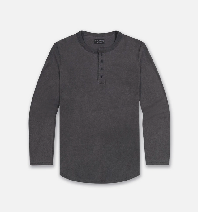 Goodlife Sun Faded L/S Thermal Scallop Henley