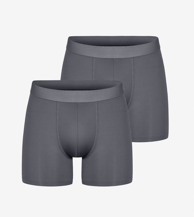 Bread & Boxers 2-Pack Boxer Brief Active in Iron Grey